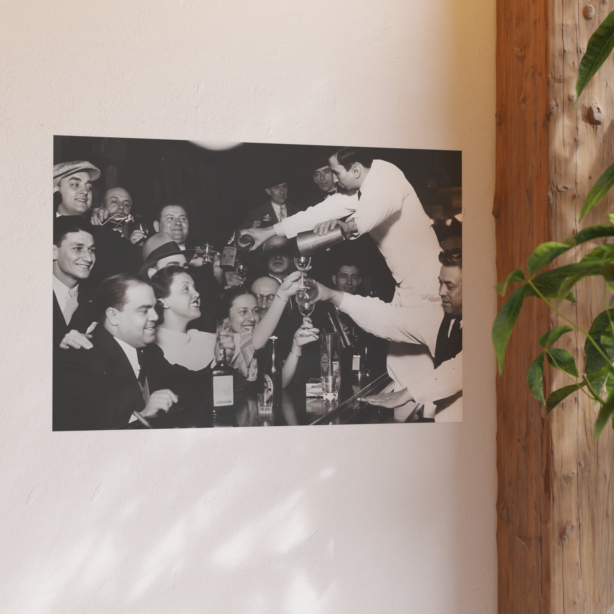Vintage Bar Scene Poster, Prohibition Print, End of Prohibition