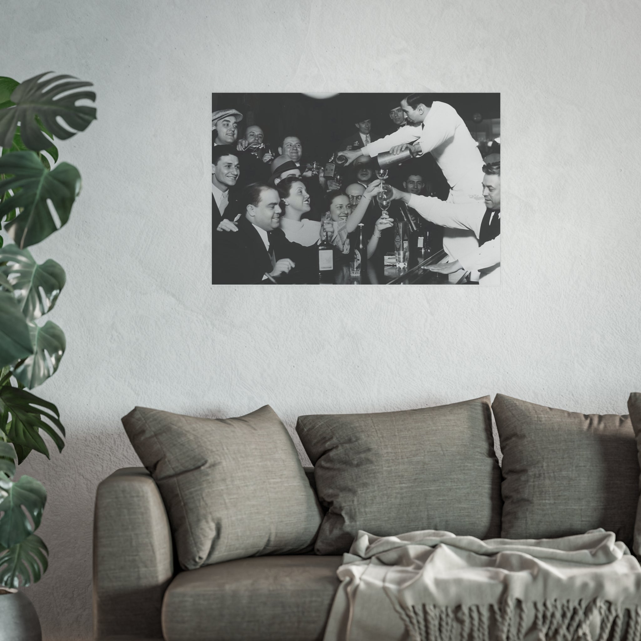 Vintage Bar Scene Poster, Prohibition Print, End of Prohibition