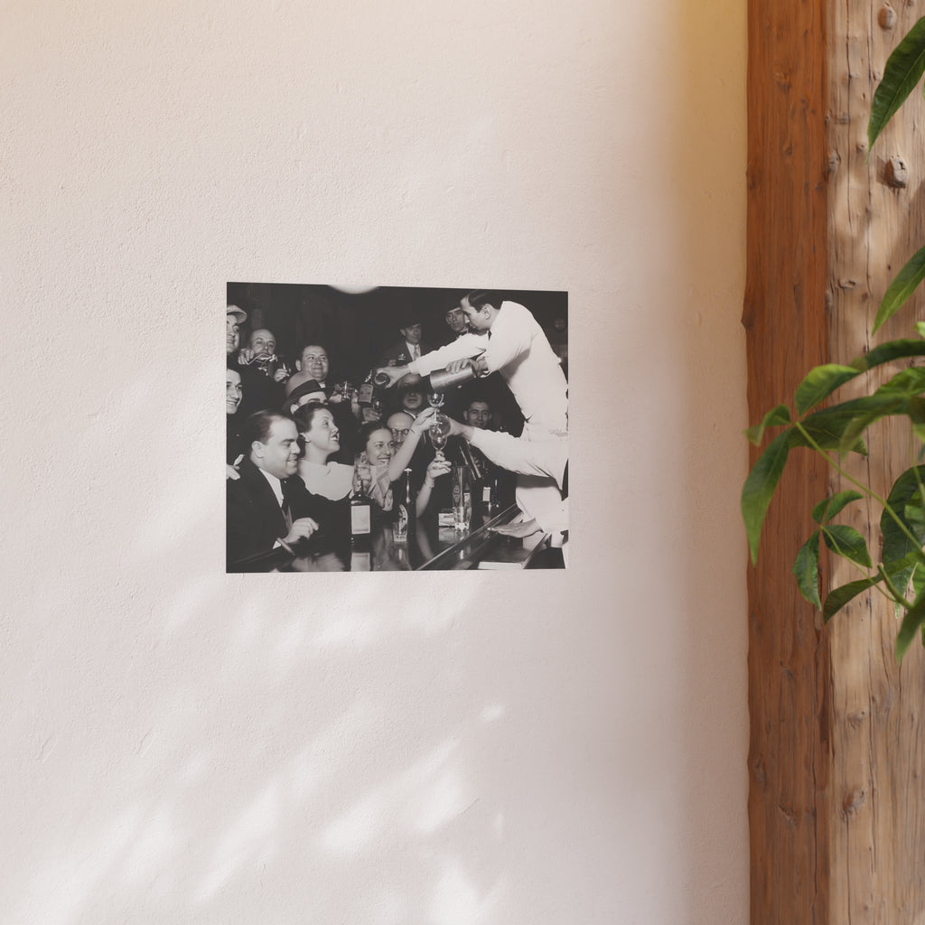 Vintage Bar Scene Poster, Prohibition Print, End of Prohibition