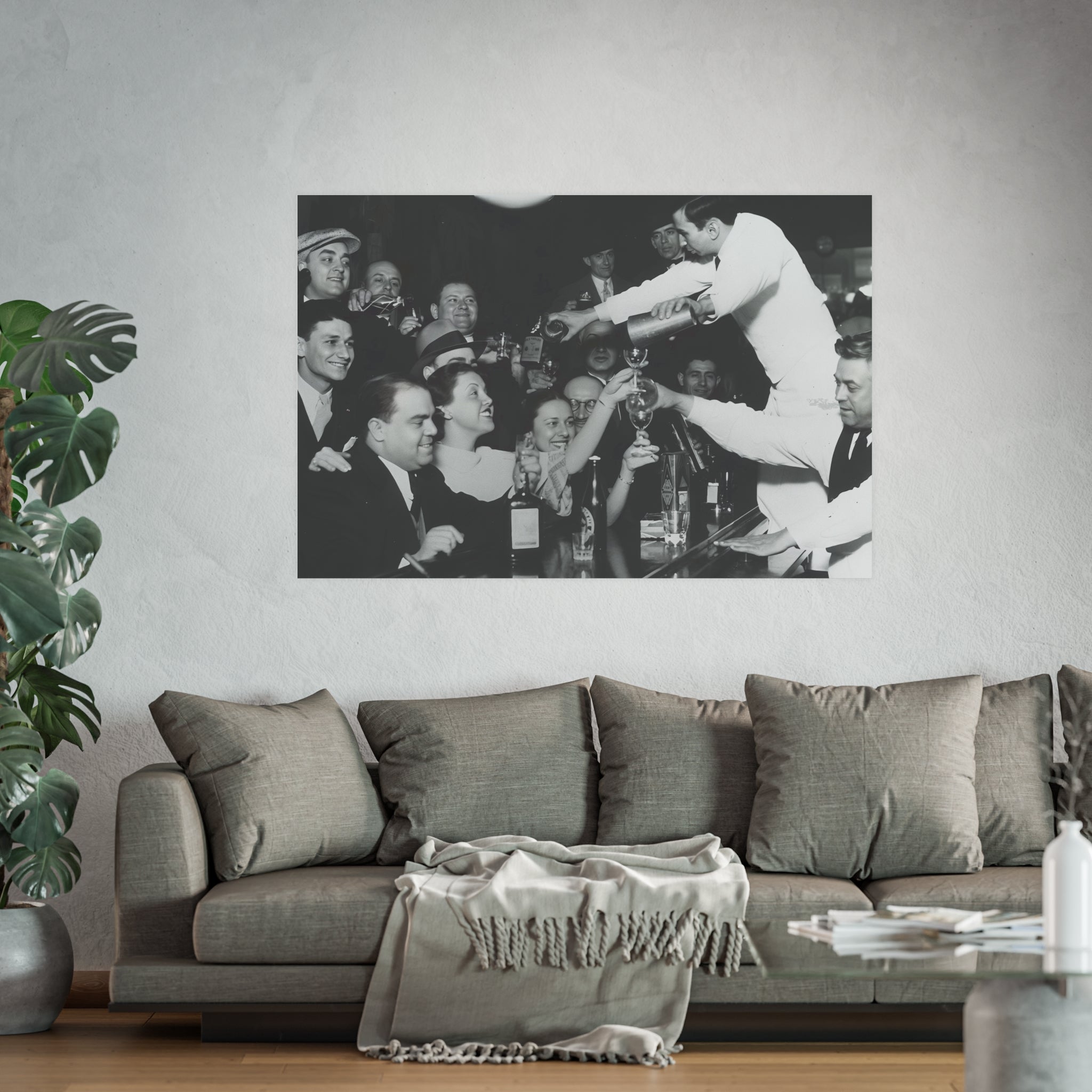 Vintage Bar Scene Poster, Prohibition Print, End of Prohibition
