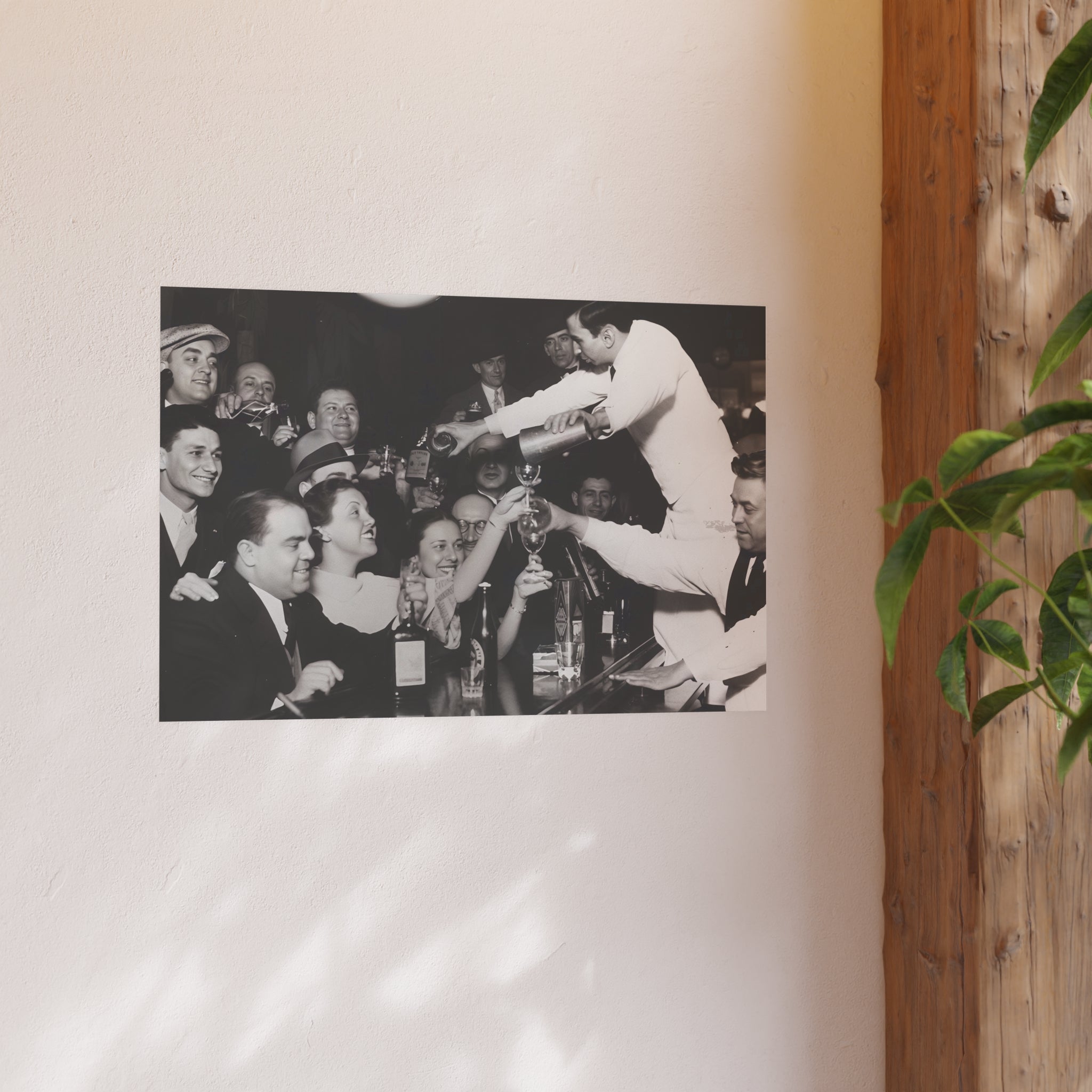 Vintage Bar Scene Poster, Prohibition Print, End of Prohibition