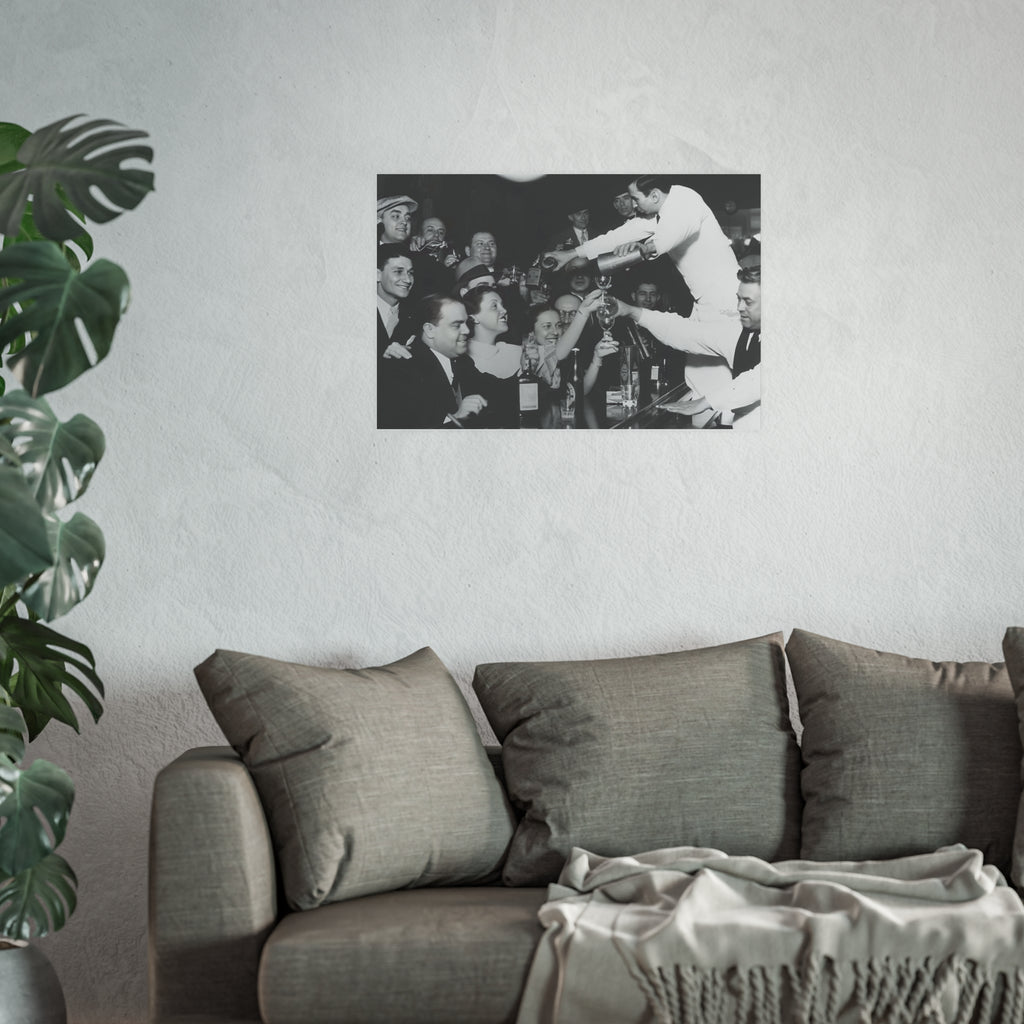 Vintage Bar Scene Poster, Prohibition Print, End of Prohibition
