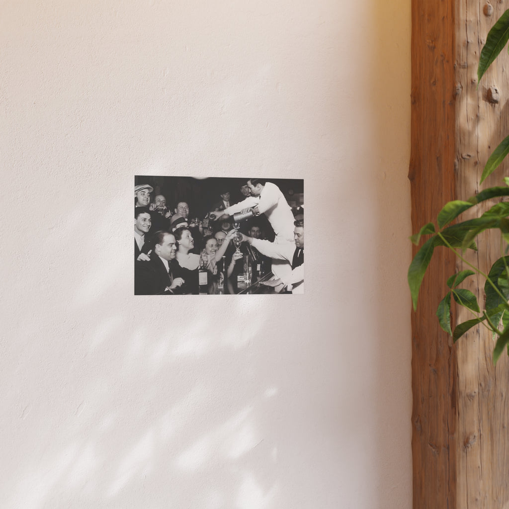 Vintage Bar Scene Poster, Prohibition Print, End of Prohibition