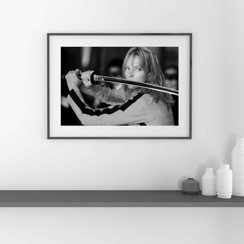 Kill Bill Poster - Minimalist Black & White Wall Art Poster