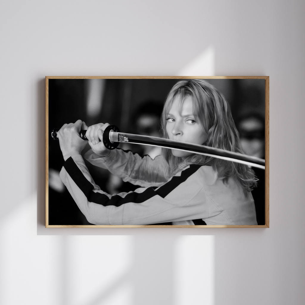 Kill Bill Poster - Minimalist Black & White Wall Art Poster