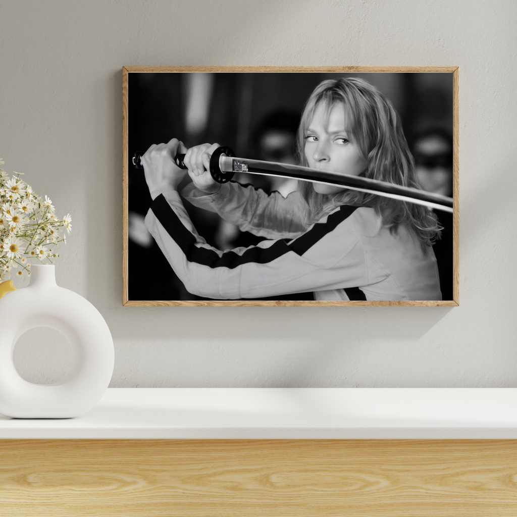 Kill Bill Poster - Minimalist Black & White Wall Art Poster