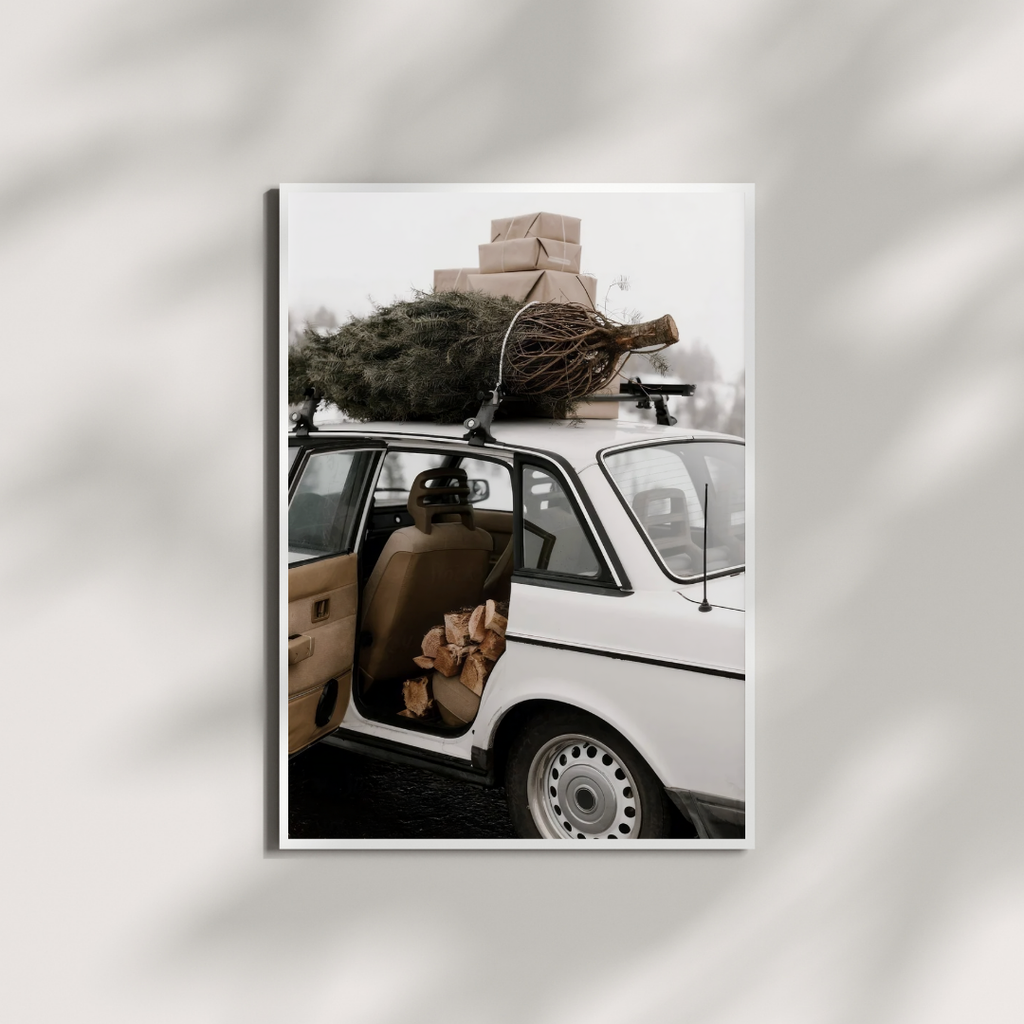 Christmas Pack on Vintage Car Wall Art