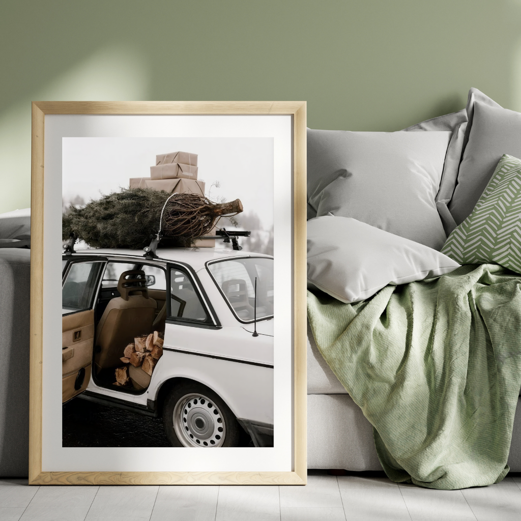 Christmas Pack on Vintage Car Wall Art
