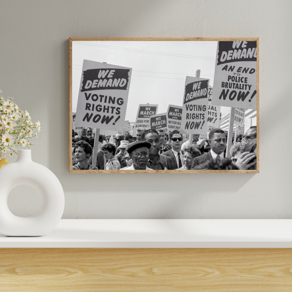 March on Washington Photo Print, Martin Luther King Jr Black and White Wall Art