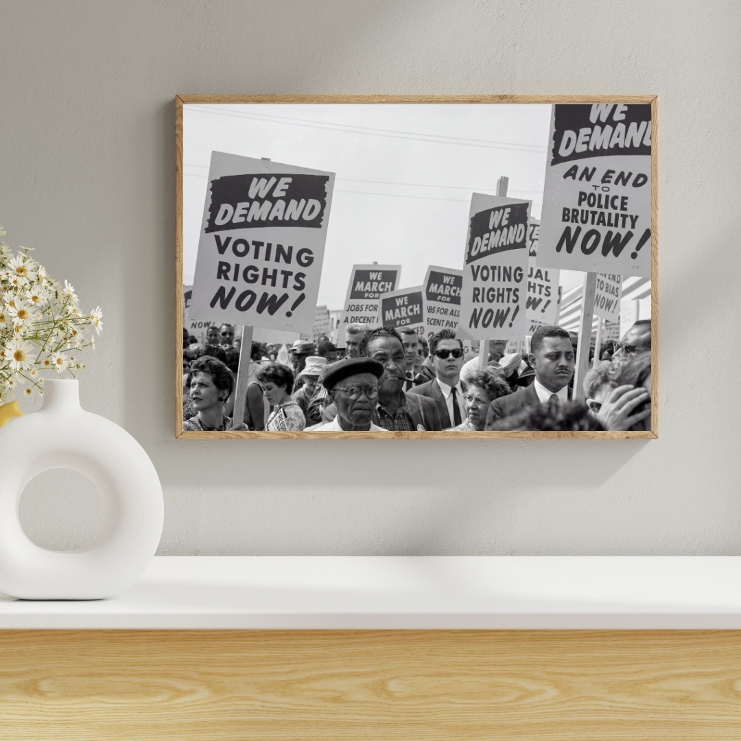 March on Washington Photo Print, Martin Luther King Jr Black and White Wall Art