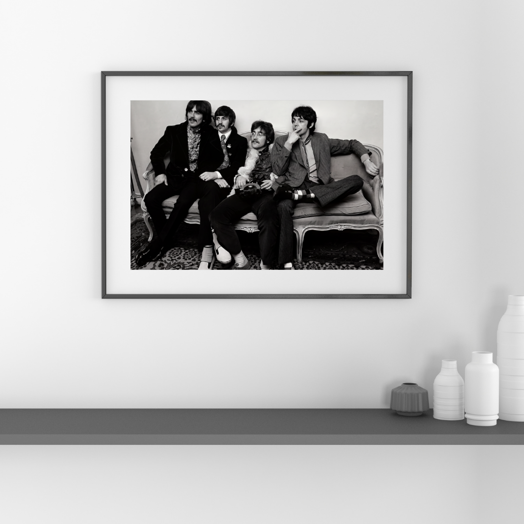 The Beatles Print Black and White, John Lennon Vintage Photo, Beatles Wall Art