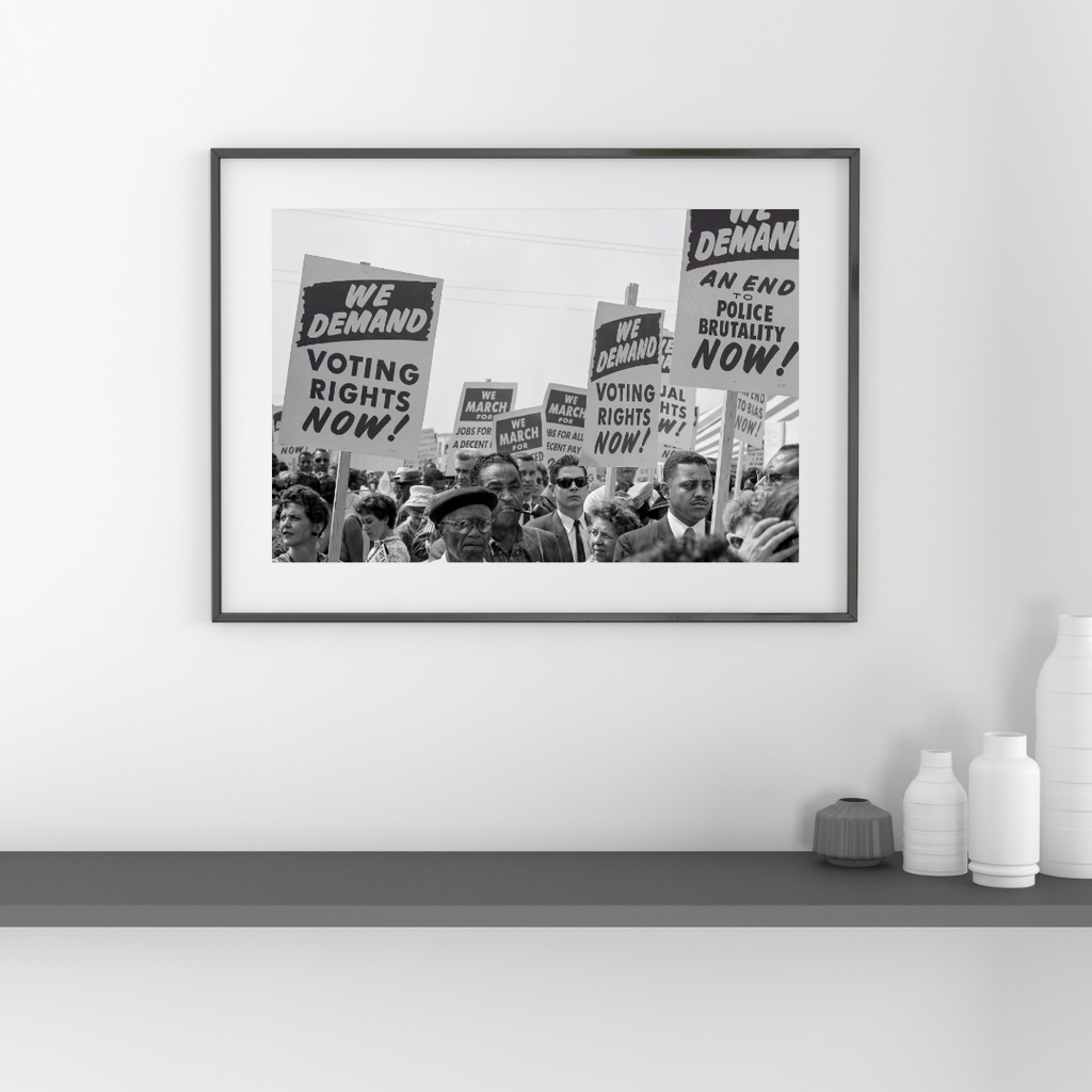 March on Washington Photo Print, Martin Luther King Jr Black and White Wall Art