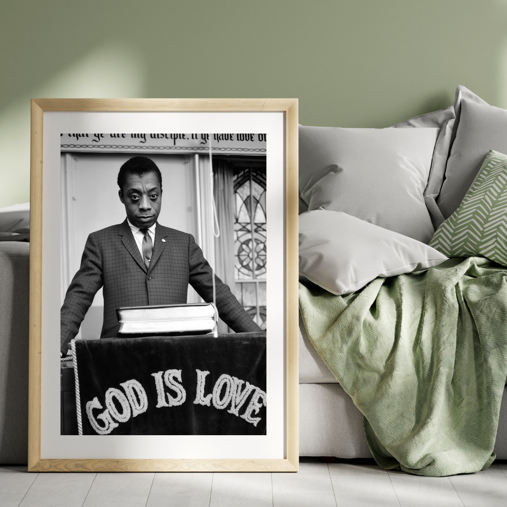 James Baldwin Vintage Photo Print, Retro Wall Art