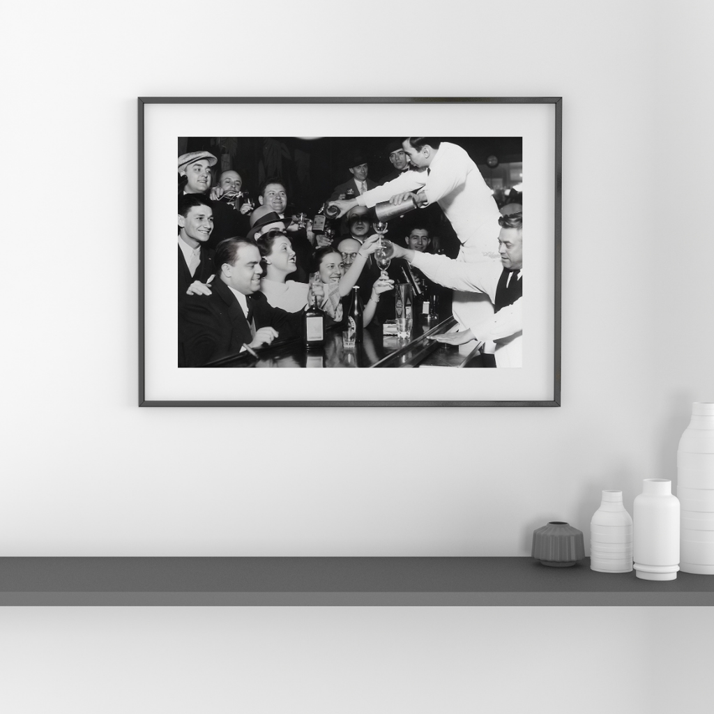 Vintage Bar Scene Poster, Prohibition Print, End of Prohibition