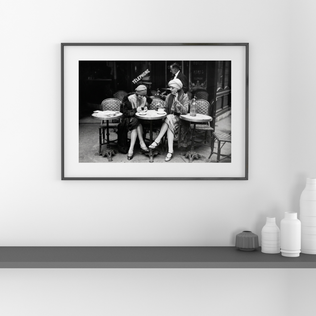 French Cafe Girls Poster, 1920's Flapper Girl