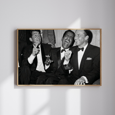 The Rat Pack Print Dean Martin, Sammy Davis, Frank Sinatra Black and White Wall Art - Wall Art Print | Oakline Studio