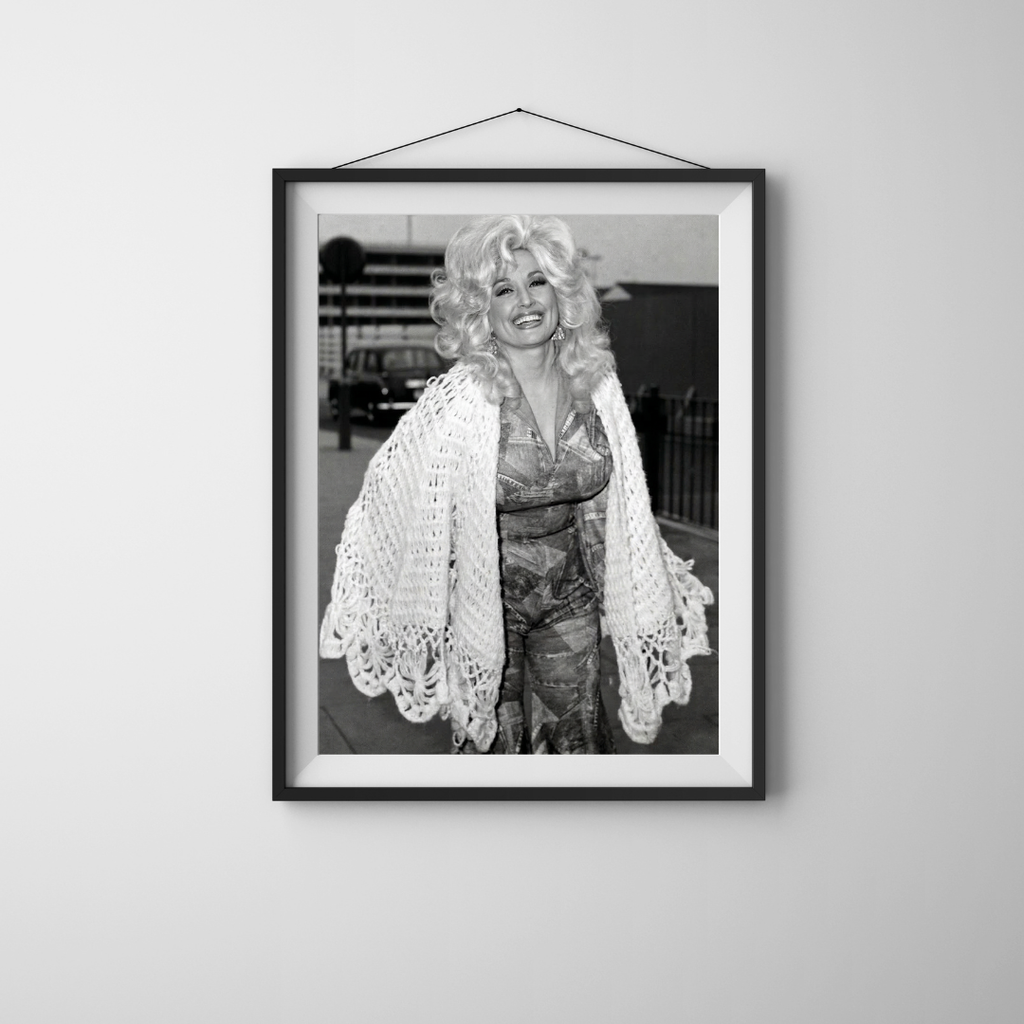 Dolly Parton Print - Music Black and White Wall Art