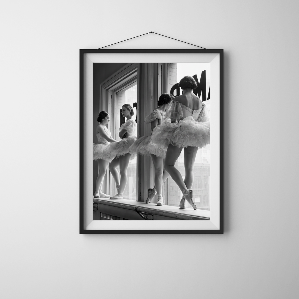 Ballerinas of the American Ballet Poster, Black and White Wall Art