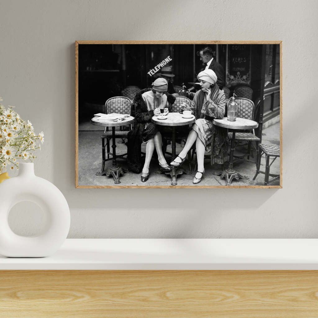 French Cafe Girls Poster, 1920's Flapper Girl