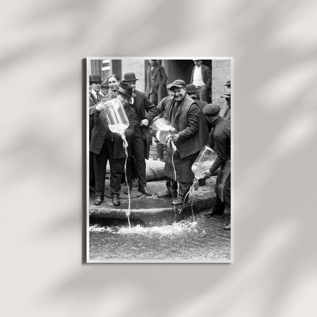 Prohibition Era Poster, Prohibition Black and White Wall Art