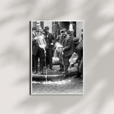 Prohibition Era Poster, Prohibition Black and White Wall Art - Wall Art Print | Oakline Studio