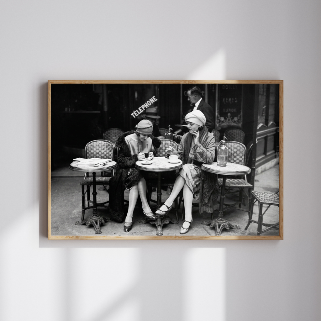 French Cafe Girls Poster, 1920's Flapper Girl
