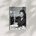 Sophia Loren Eating Spaghetti Print, Hollywood Black and White Wall Art