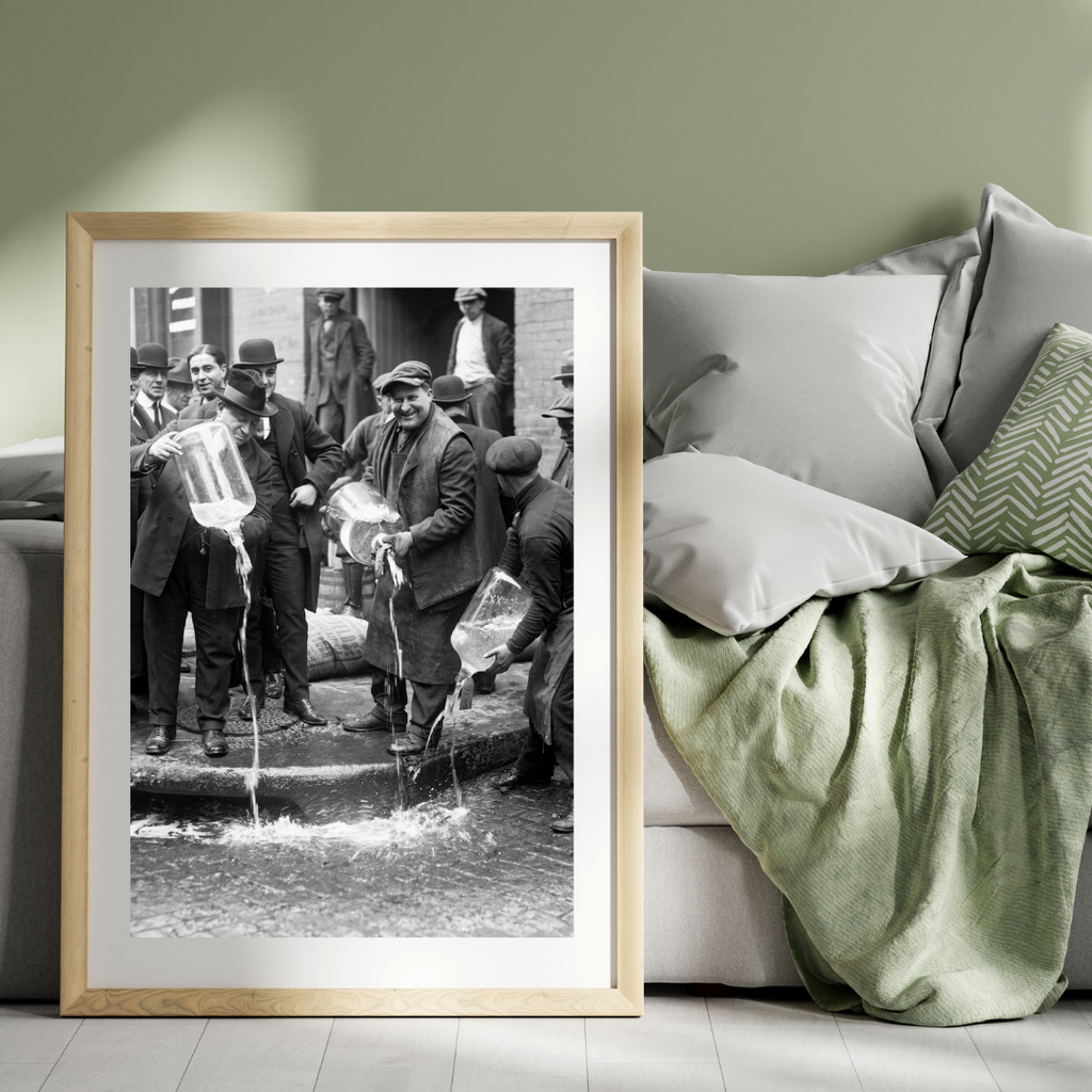 Prohibition Era Poster, Prohibition Black and White Wall Art