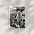 Brigitte Bardot Safari Poster - Black and White Photography Print