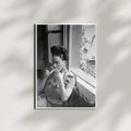 Frida Kahlo Smoking Portrait Poster, Minimalist Home Decor