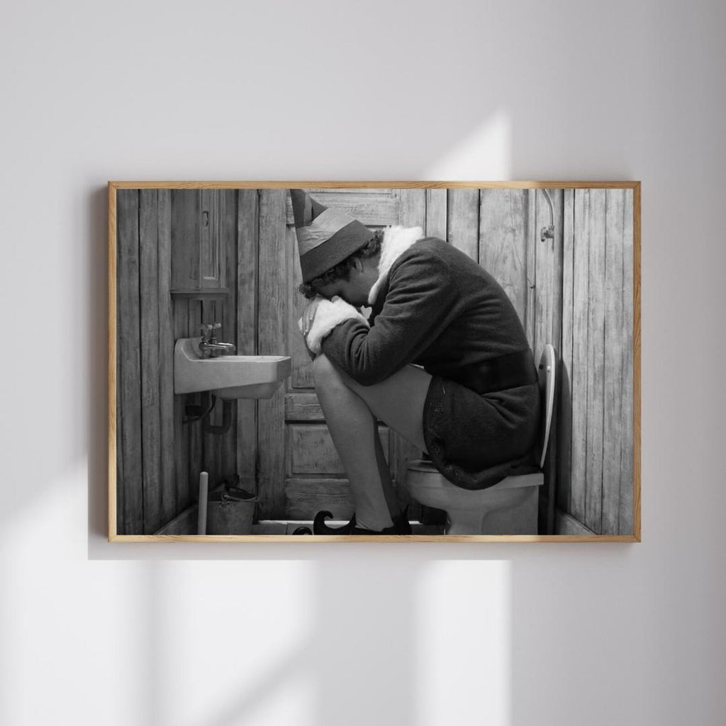 Funny Elf Movie Bathroom Poster, Meme Restroom Decor