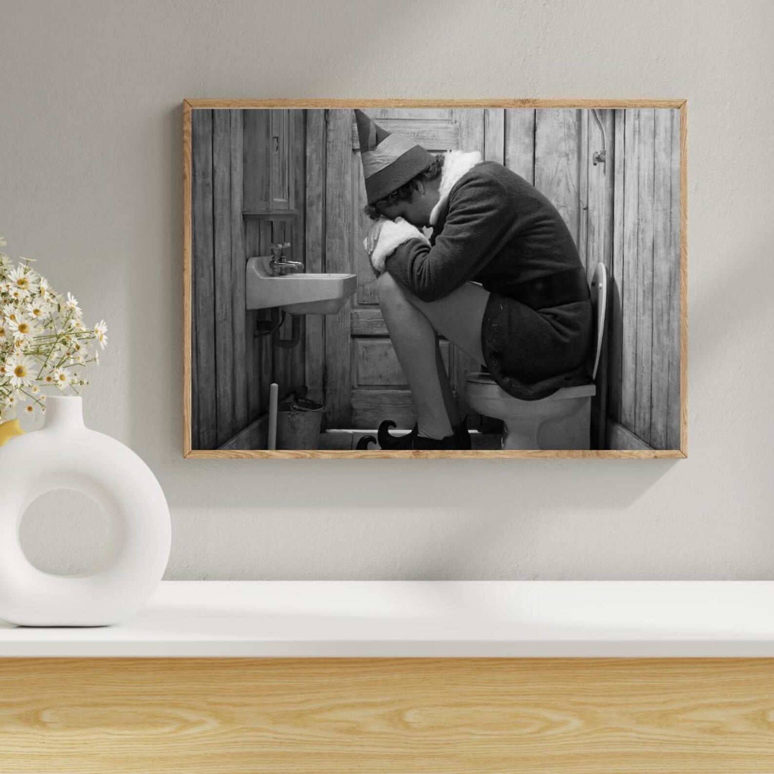 Funny Elf Movie Bathroom Poster, Meme Restroom Decor