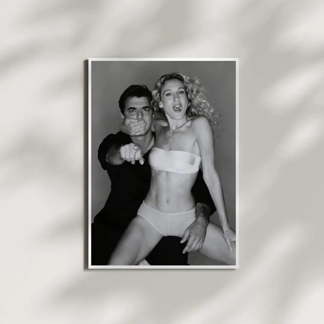 Carrie and Mr. Big Print: Iconic Fashion Couple / DIGITAL DOWNLOAD