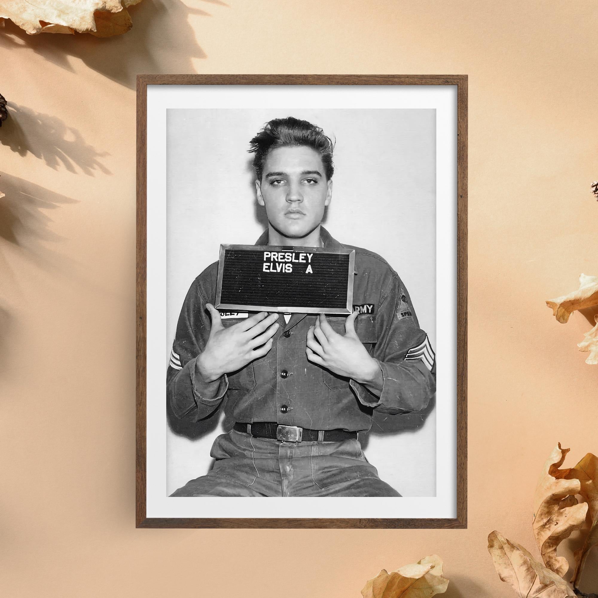 Elvis Presley Mugshot Poster: Black and White Photography / DIGITAL DOWNLOAD