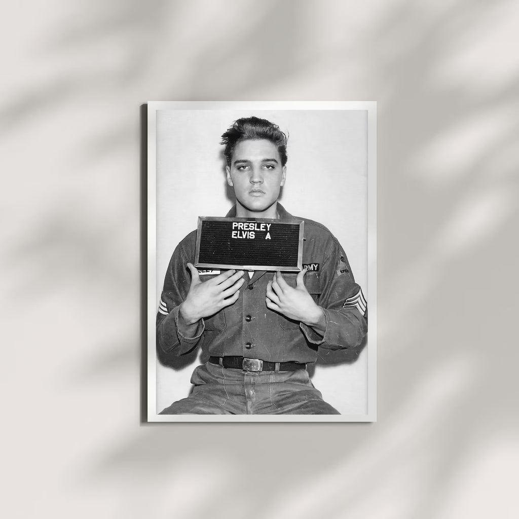 Elvis Presley Mugshot Poster: Black and White Photography / DIGITAL DOWNLOAD