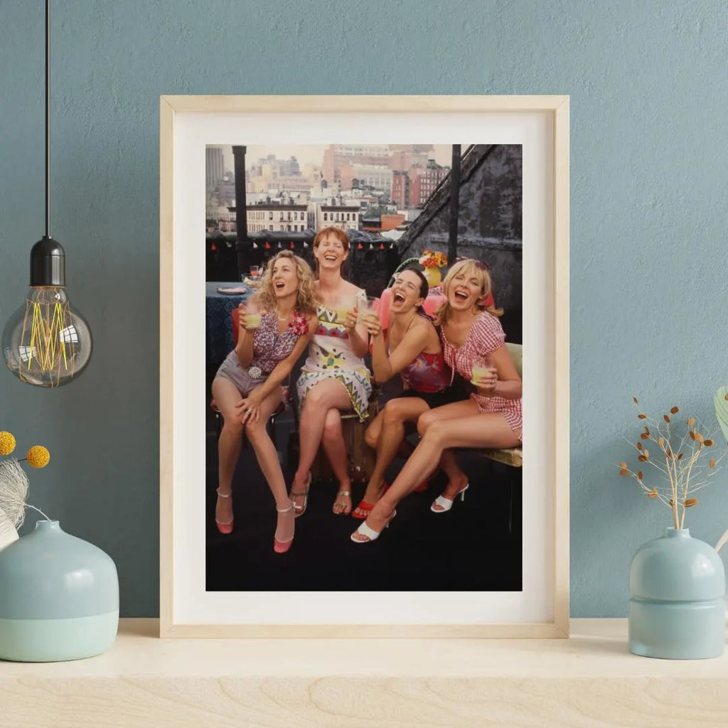 SATC Vintage Girls Poster: 90s TV Show Poster, Feminist Wall Art / DIGITAL DOWNLOAD