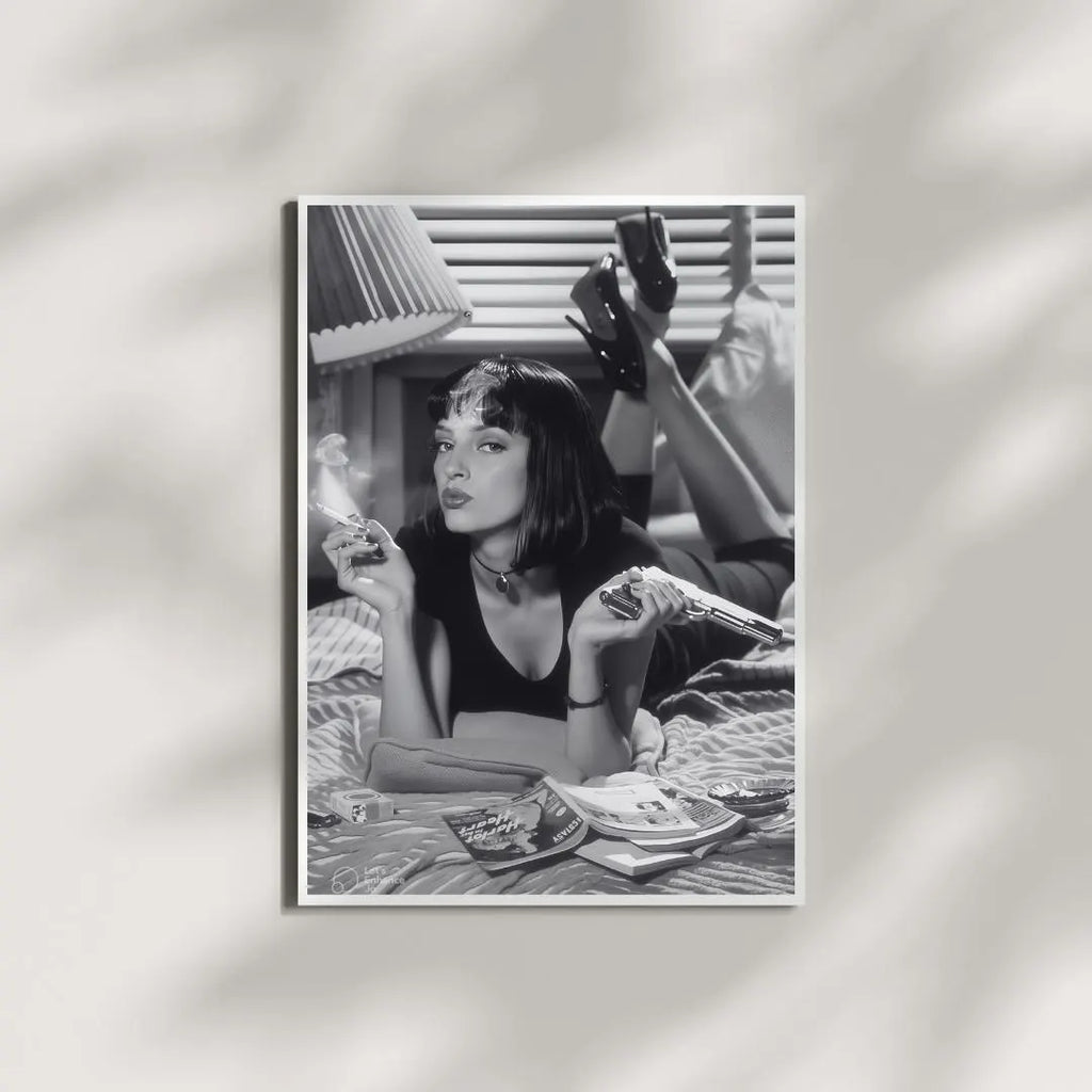 Uma Thurman Poster - Black and White Photography, Feminist Wall Art