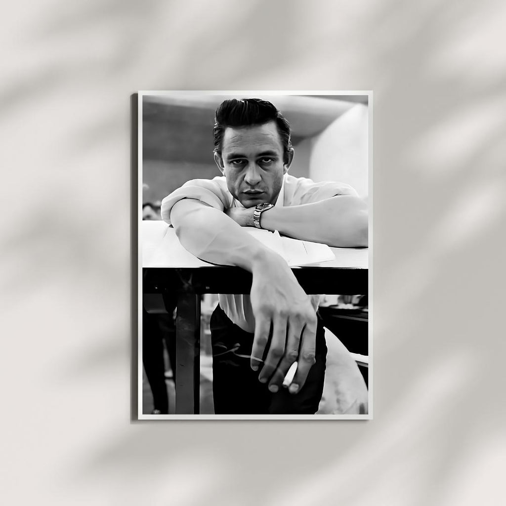 Johnny Cash Print, Music Black and White Wall Art/ DIGITAL DOWNLOAD