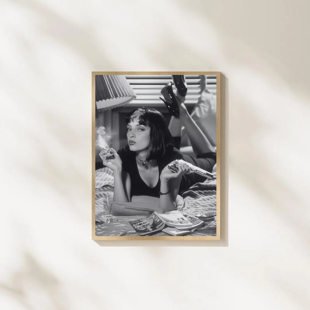 Uma Thurman Poster - Black and White Photography, Feminist Wall Art