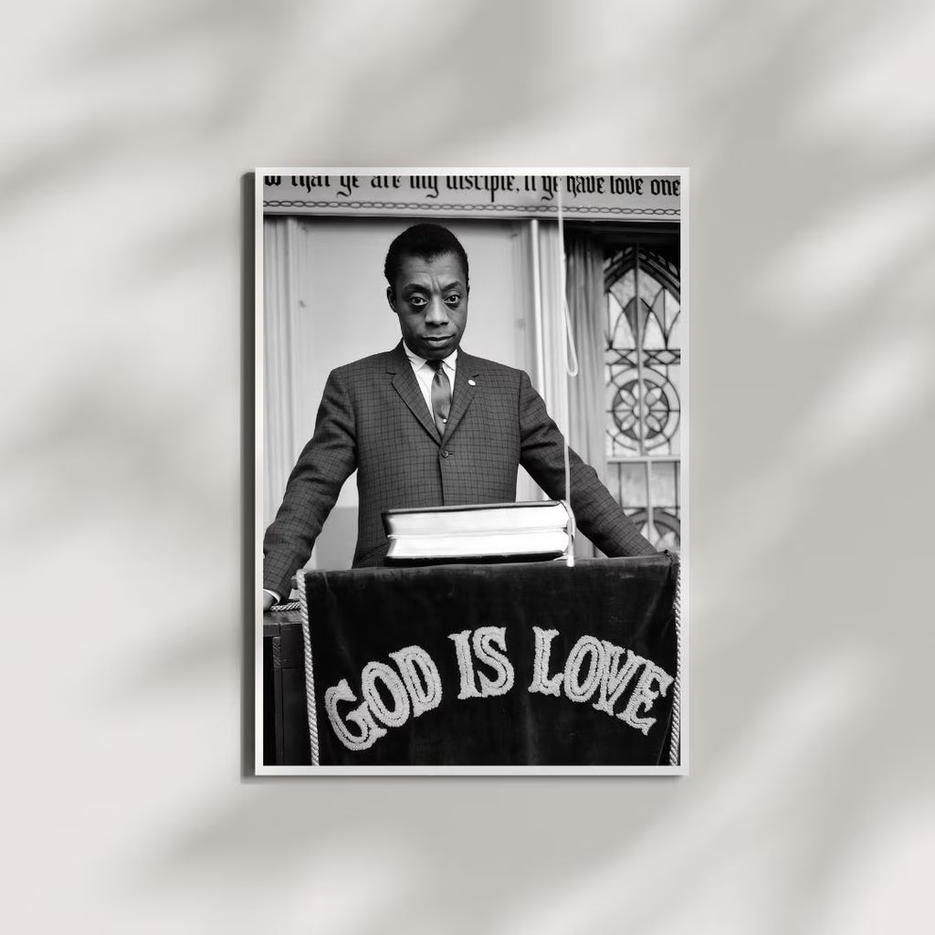 James Baldwin Vintage Photo Print, Retro Wall Art