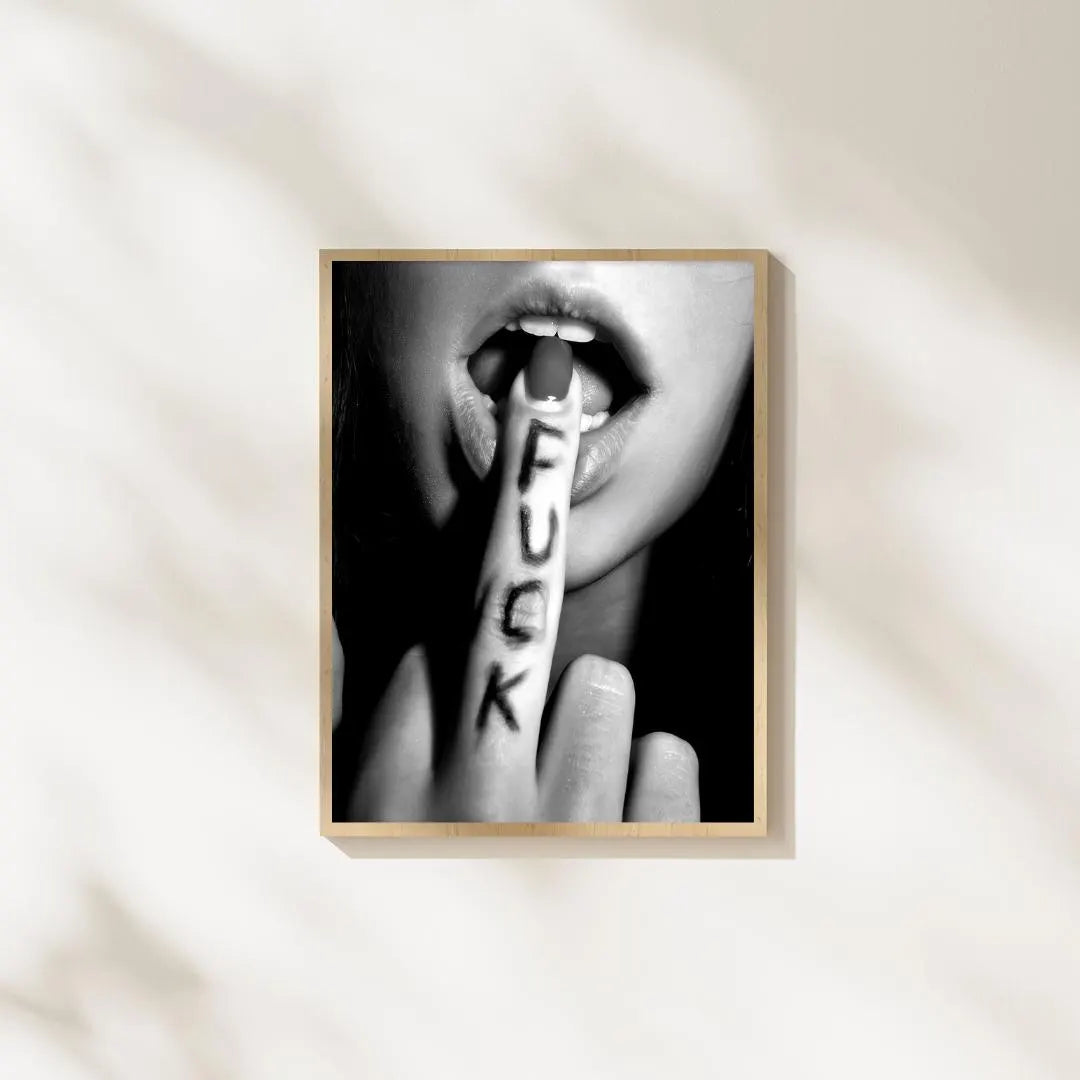 Feminist Wall Art Decor, Middle Finger Poster