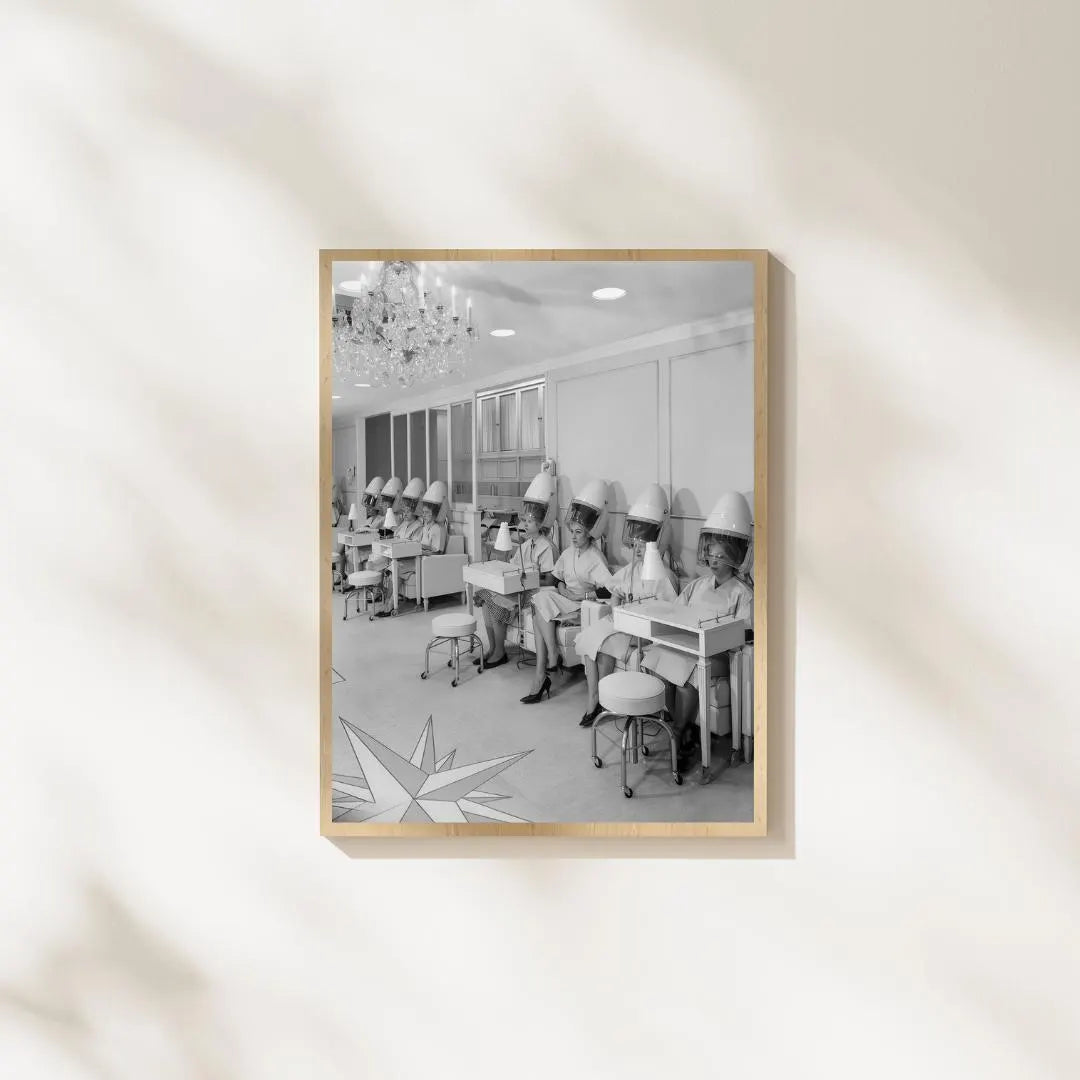 Vintage Beauty Salon Wall Art Decor, Retro Hair Salon Design