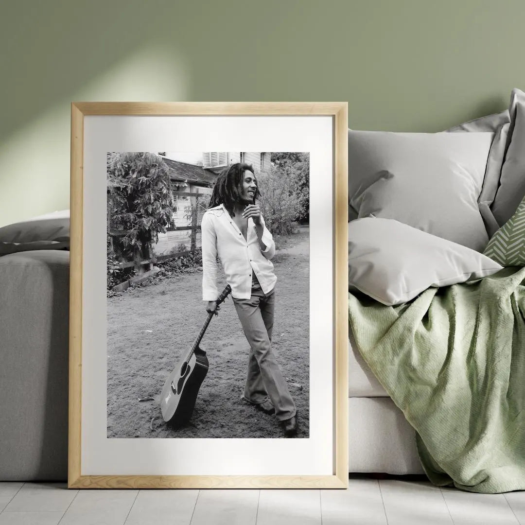 Bob Marley Poster, Jamaican Reggae Singer Wall Art