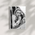 Kate Moss Black and White Poster, Fashion Icon Wall Art, 90's Supermodel Print
