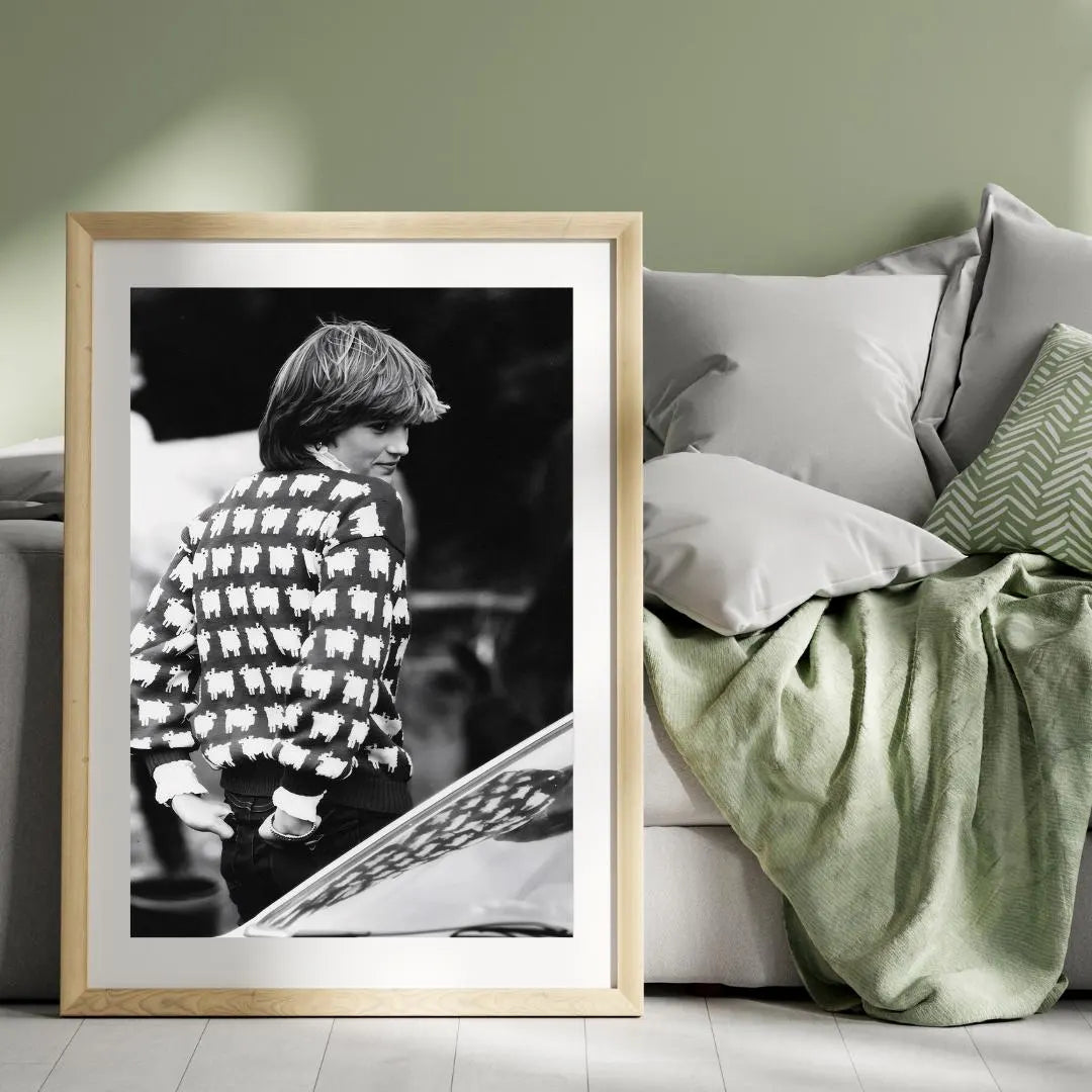 Princess Diana Poster, Photography Wall Art, Black Sheep Sweater