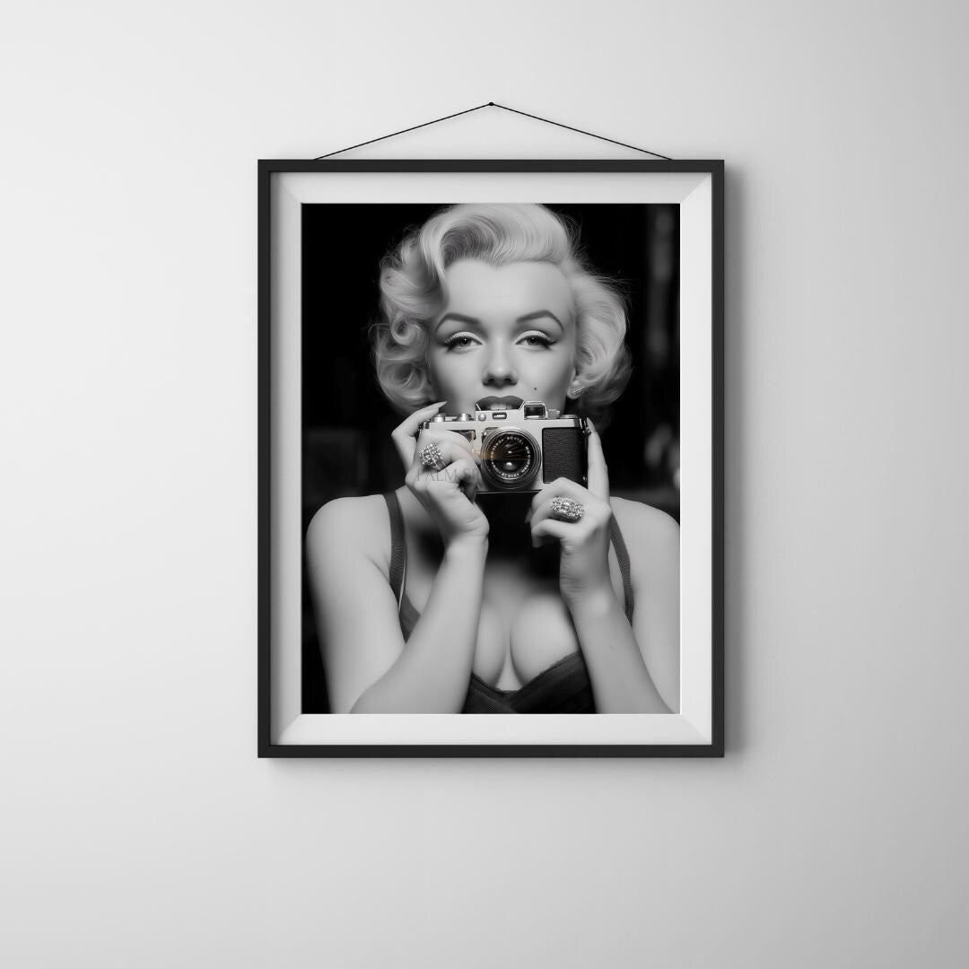 Marilyn Monroe Poster - Black and White Wall Art