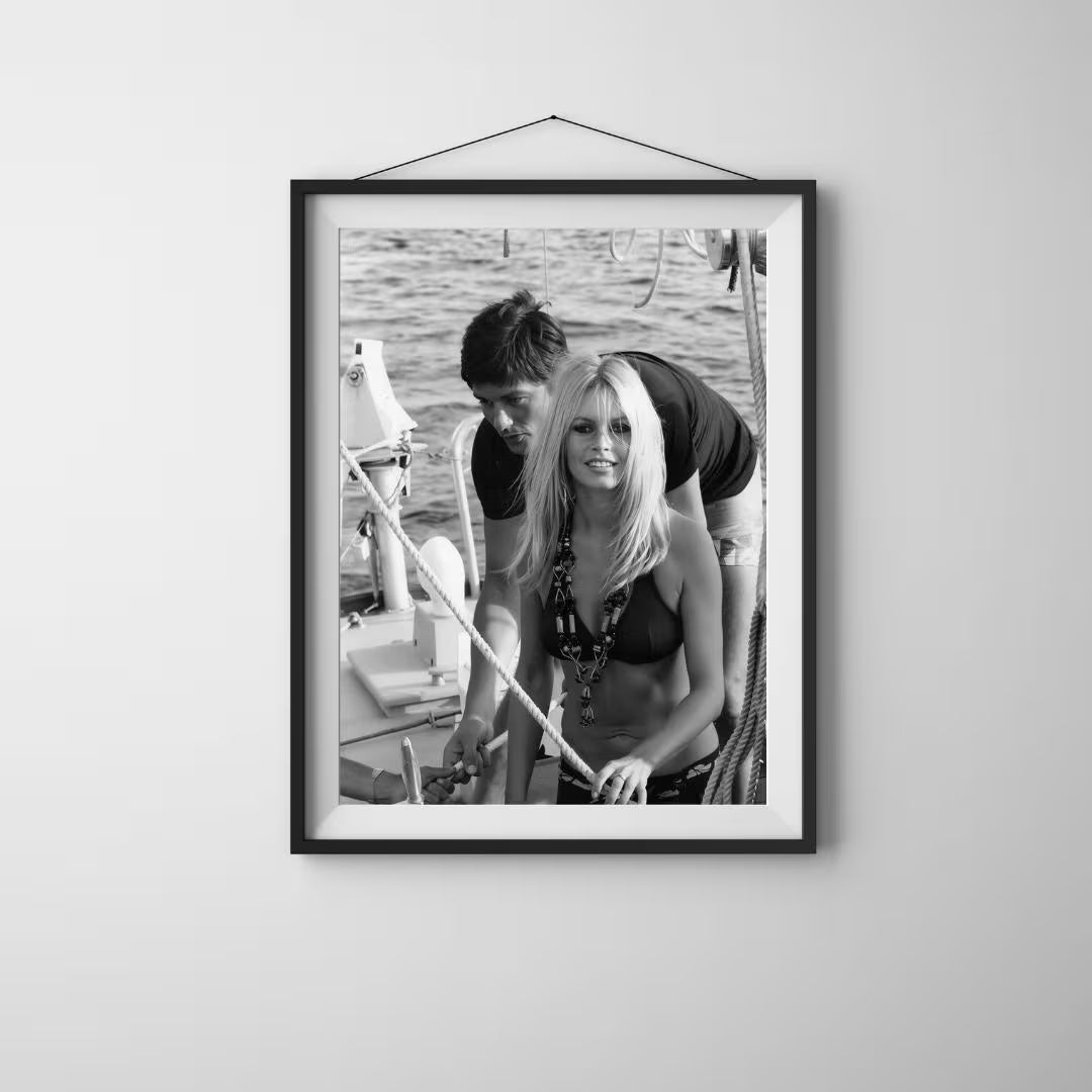 Brigitte Bardot and Alain Delon Print / DIGITAL DOWNLOAD
