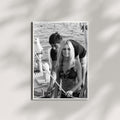 Brigitte Bardot and Alain Delon Print, Hollywood Black and White Wall Art