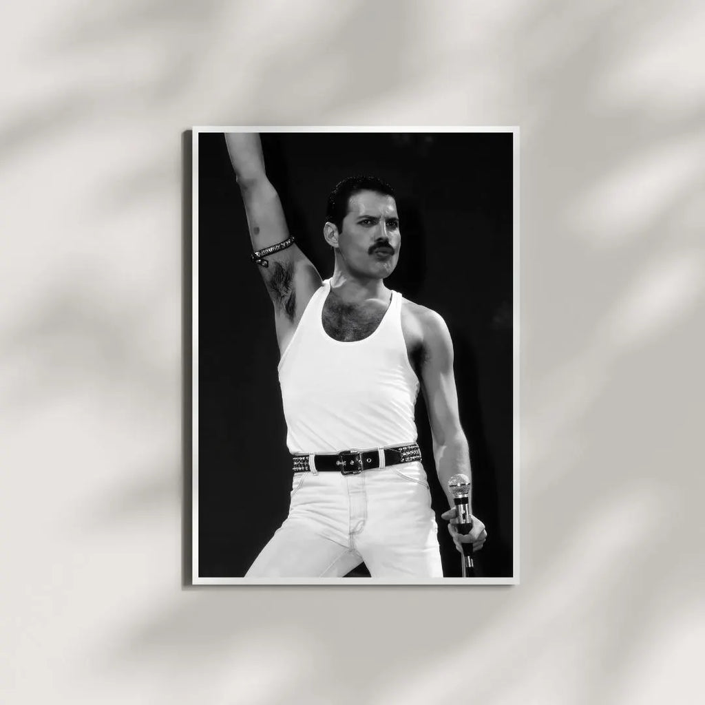 Freddie Mercury Vintage Photo Print: Rock Music Poster