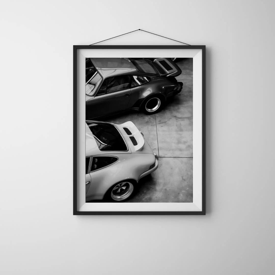 Porsche 911 Print, Black and White, Luxury Car Poster / DIGITAL DOWNLOAD